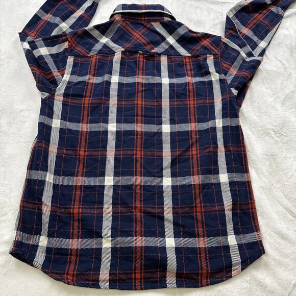 Alpine Design Mens Medium Heavyweight Flannel Shirt Red White Blue Plaid New - Picture 5 of 8